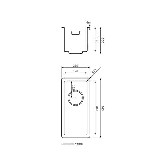 Lorreine Spoelbak 17bqfu Afmetingen